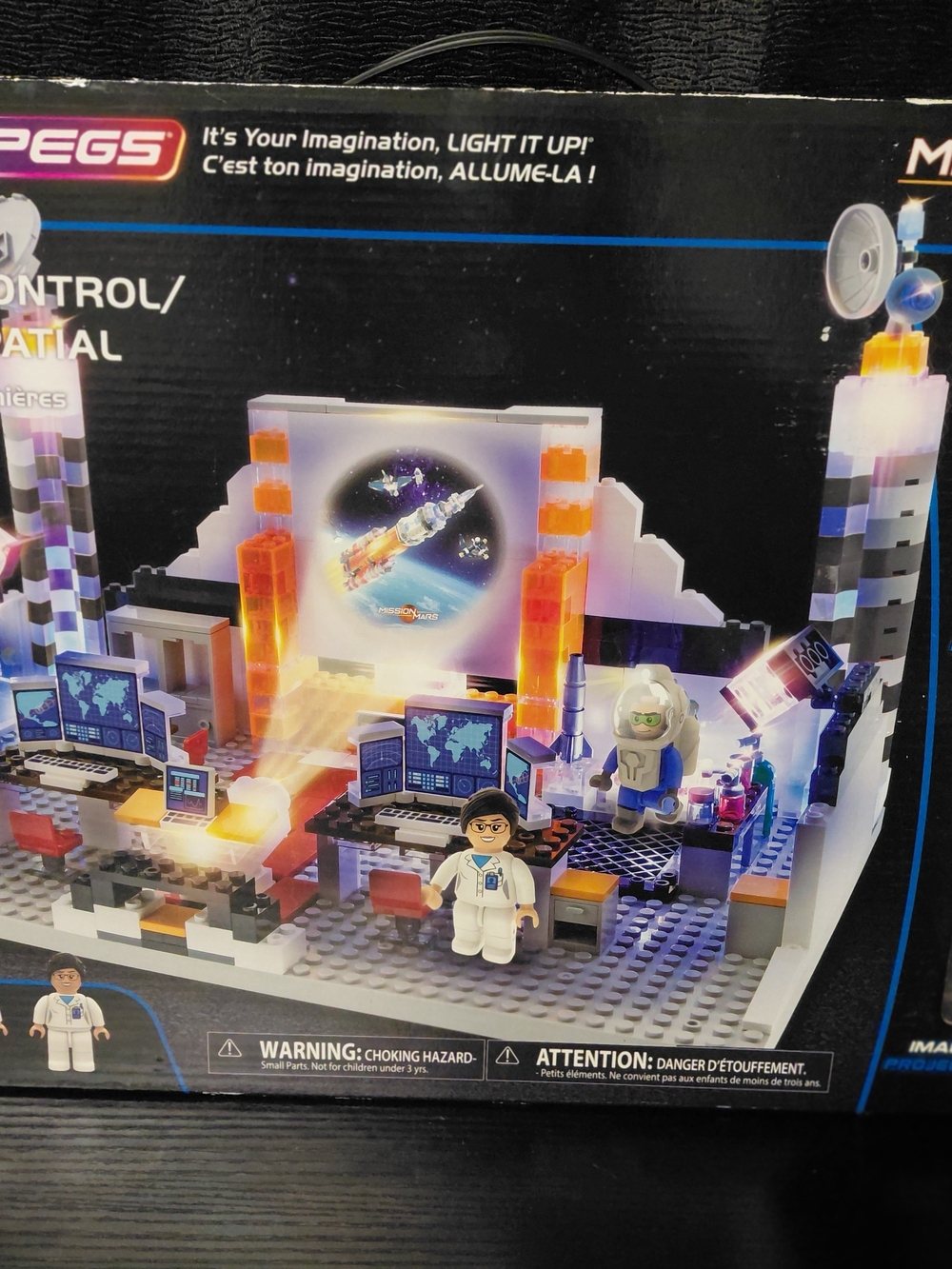 Space Control Center Building Set — White & Orange